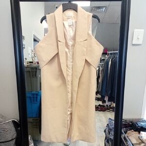 Mustard Seed Burnt Being Suede Long Open Front Vest Women's